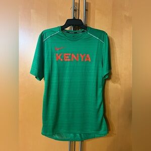 Nike Kenya National Team Running Shirt US XL Green Dri-Fit CT0105-320